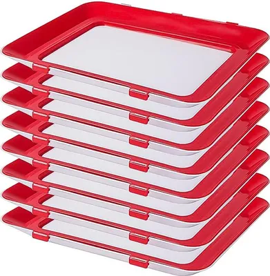 Produktbild von 8-teiliges Vakuum-Frischhaltedosen-Set – Stapelbar, Mehrzweck, Luftdicht, Lebensmittelecht