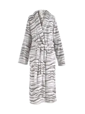 Produktbild von Siberian White Tiger Bademantel Lang S Grau