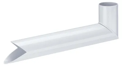 Produktbild von INEFA Wasserspeier Fallrohr, PVC DN50 / 50mm Weiß Übergangsstück Regenrohr, Dachrinnenzubehör, einfache Steckmontage, Germany