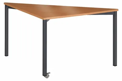 Image de Banc d'école moderne avec des pieds métalliques solides et un plateau en bois robuste