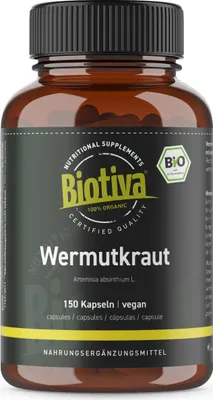 Produktbild von Biotiva Wermutkraut (150 Kapseln) aus biologischem Anbau