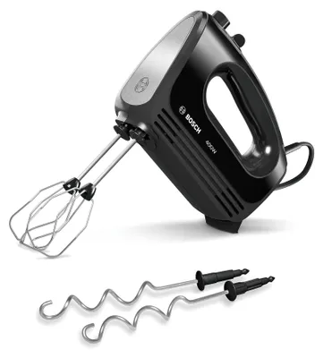 Productafbeelding van Bosch MFQ2420B, Handmixer, Zwart, Zilver, Kunststof, 400 W, 255 mm, 258 mm