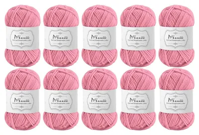 Obrázok produktu pre Priadza na ručné pletenie, 500 g (10 x 50 g), viacfarebná, akryl, hrúbka 2,5 mm, 5-nitá, vhodná na pletenie a háčkovanie