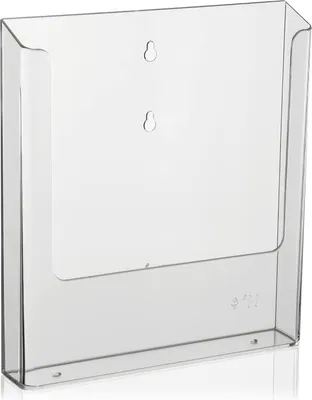 Produktbild von Wandbrochurehalter DIN A4 - Transparente Flyerhalter für die Wand - 2 Stück