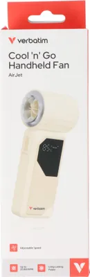 Produktbild von Verbatim Handventilator Cool'n'Go AirJet weiss/silber, Aufladen mit dem USB-A auf USB-C Kabel