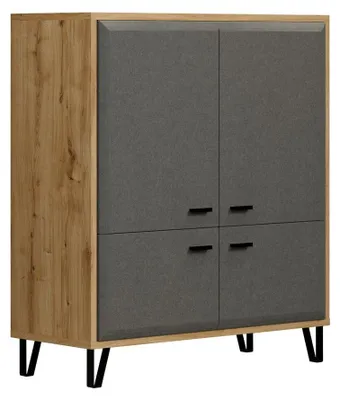 Image de CALICOSY - Buffet haut 4 portes L98 cm - BLANSHE
