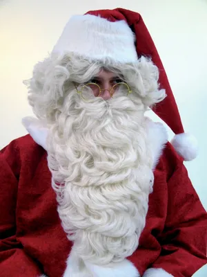 Produktbild von Bart Nikolaus Weihnachtsmann Rauschebart lang flachsblond
