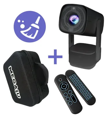 Obrázek produktu pro MEGALU Delux černý set domácího kina s projektorem a ovladačem AMO