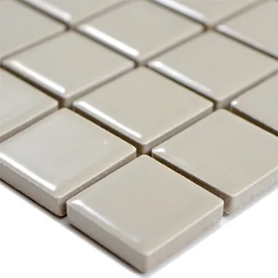 Produktbild von Keramik Mosaikfliesen Adrian Schlamm Glänzend Quadrat 23