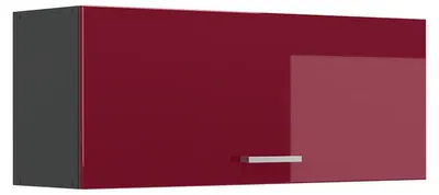 Obrázok produktu pre Nástenná skrinka Vicco R-Line Červený vysoký lesk/antracitová 100 cm Plochý, Model 63167