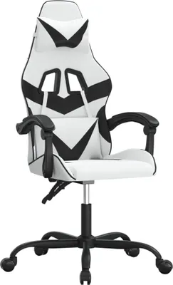 Produktbild von vidaXL Gaming-Stuhl Weiß und Schwarz Kunstleder