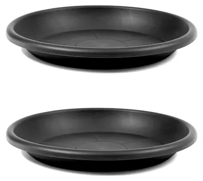 Produktbild von 2er Set Blumentopfuntersetzer rund Anthrazit Ø 58 cm
