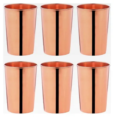 Produktbild von Set aus 6 Kupferbechern, Fassungsvermögen: 350 ml