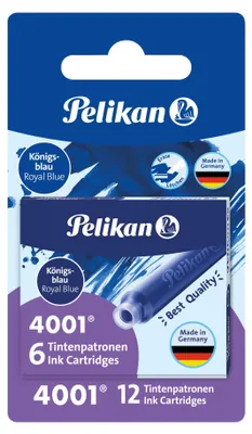 Produktbild von Pelikan TP/6 Blue, Blau, Tinte auf Pigmentbasis, 6 Stück(e), Multipack