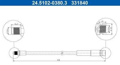 Produktbild von ATE 24.5102-0380.3 Bremsschlauch