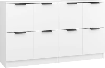 Obrázek produktu pro vidaXL Příborníky 2 ks. Bílé 60x30x70 cm výrobek z odvozeného dřeva