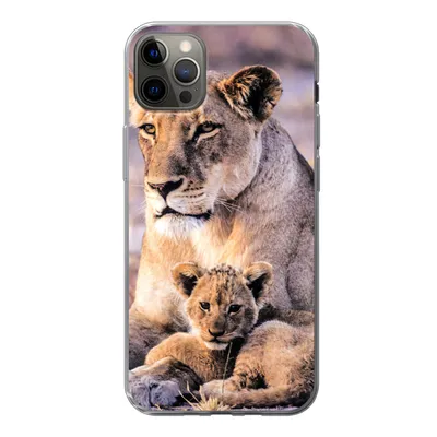 Produktbild von MuchoWow® Handyhülle Schutzhülle Hülle für iPhone 12 Pro Max Löwin - Löwe - Junges Silikon Softcase Handy Hülle - Hartschale