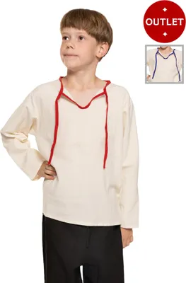 Produktbild von Mittelalter Kinderhemd Farbe: weiß-schwarz, Kindergröße: XS
