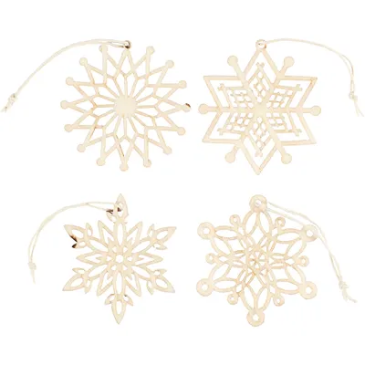 Immagine prodotto di Decorazione da appendere, D: 7 cm, spessore: 0,3 mm, compensato, 8 pezzi.