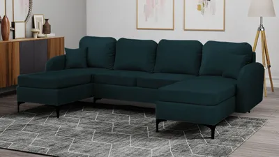 Obrázok produktu pre Sedačka do U na každodenné spanie ZAPHIRA - grafitová 1