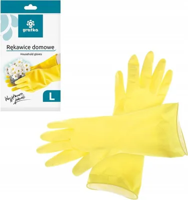 Obrázok produktu pre Gratka rukavice pre domácnosť latexové L 1pár