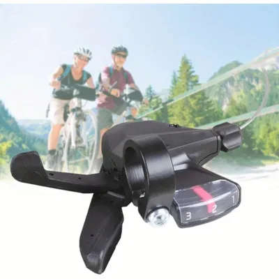 Image de Leviers de vitesses et de frein pour vélo - Manettes de changement de vitesse pour les doigts - Kit pour 3+8 vitesses - Noir
