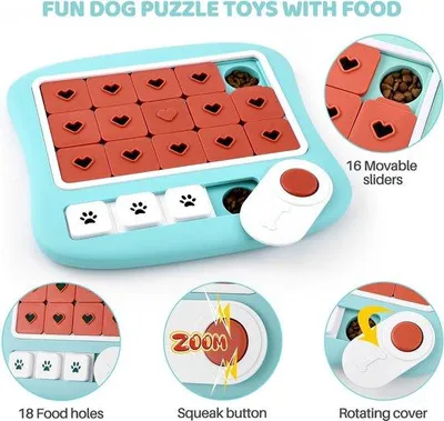 Image de Jouet interactif pour chien, niveau 4, stimulation mentale, bol à alimentation lente, casse-tête