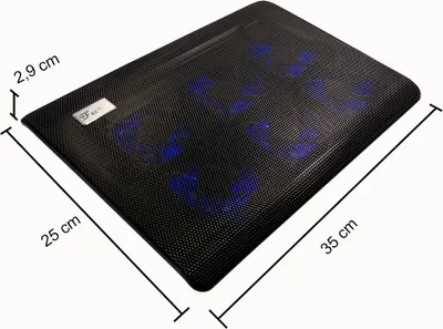 Produktbild von Notebook Kühler L112B Laptop Cooling Pad Slim 6 x Lüfter USB blaue LED 10"-15.4"