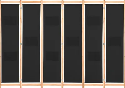 Obrázok produktu pre vidaXL 6-dielna deliaca stena do izby čierna 240 x 170 x 4 cm Látka