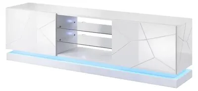 Immagine prodotto di Comò TV QIU 200 in MDF bianco lucido/bianco lucido