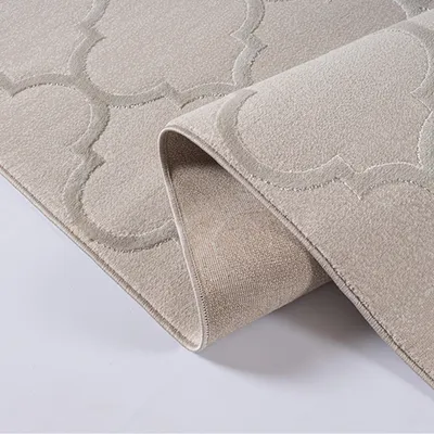 Produktbild von Schlafzimmerteppich mit marokkanischem Muster in beige Größe - 80 x 300 cm