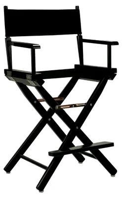 Produktbild von Naturrahmen Leinwand Regiestuhl, Holz, schwarzer Rahmen mit schwarzer Leinwand, 61 cm