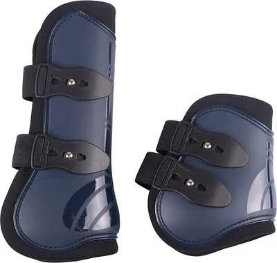 Produktbild von QHP Gamaschen-Set Navy, Größe:Cob