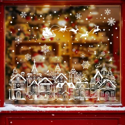 Immagine prodotto di Adesivi per finestre a tema natalizio, autoadesivi, per decorazioni