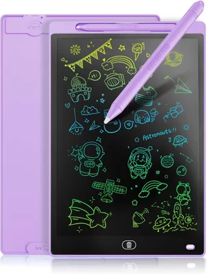 Image de Tablette d'écriture LCD de 12 pouces (30,5 cm) avec écran coloré, tableau de dessin, jouet pour tout-petits, jouet éducatif, cadeau pour anniversaire ou Noël, idéal pour les enfants de 3 ans et plus