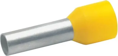 Image de Embouts isolés Klauke selon DIN 6 mm² Longueur 12 mm, Klauke 47512 jaune, paquet de 100 pièces.