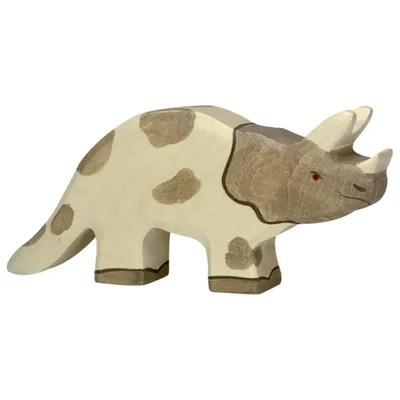 Produktbild von Holztiger - 80336 - Dinosaurier, Triceratops, Holz, 17cm