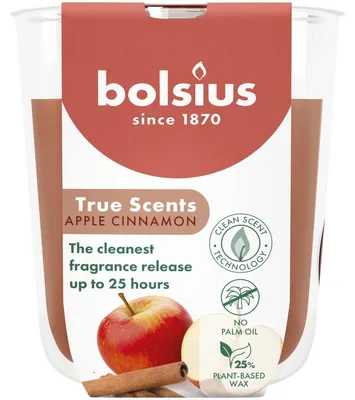 Productafbeelding van Bolsius Geurglas 80/73 True Scents Apple Cinnamon (1 stuk)