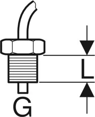 Produktbild von Geberit 616208002 Temperatursensor mit Buchsenende