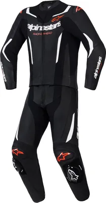 Zdjęcie produktu dla Alpinestars GP Force V2 2-częściowy kombinezon skórzany czarny / biały / fluo-czerwony 56