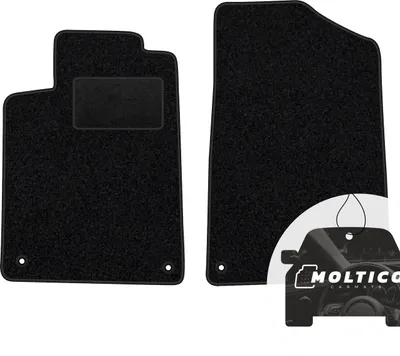 Produktbild von moto-MOLTICO Vorne Fußmatten Auto Velours Autoteppiche Schwarz Automatten Set 2-teilig passend für Peugeot 607 2001-2011