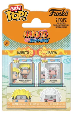 Immagine prodotto di Naruto Bitty POP! Figurine in vinile Confezione da 2 Naruto & Jiraiya 2 cm