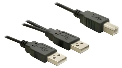Obrázek produktu pro DELOCK USB kabel B -> 2x A St/St 1,00 m sw