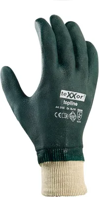 Produktbild von teXXor® PVC-Handschuhe GRÜN MIT STRICKBUND 10, grün