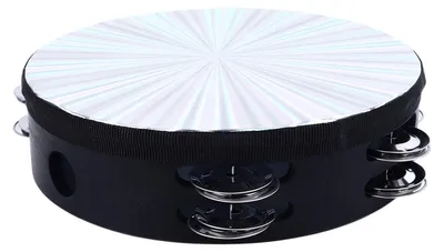 Produktbild von Tamburin zweireihiges 8-Zoll-Percussion-Jingles-Handinstrument für Party-Auftritte