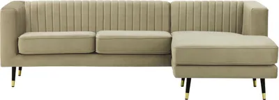 Produktbild von Großes rechtsseitiges Ecksofa Slender - beige - Velluto 3