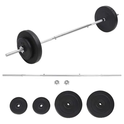 Produktbild von Langhantel mit Gewichten Set 30 kg