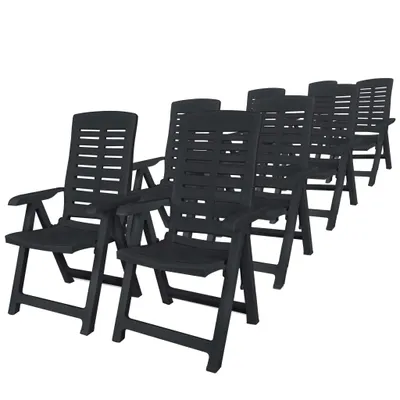 Immagine prodotto di set da pranzo da giardino in plastica 9 pezzi antracite