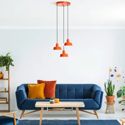 Produktbild von Opviq, Memati - 181Orange - 3, Kronleuchter, METALLKÖRPER, Orange, 108 x 30 x 30 cm