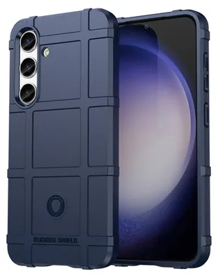 Productafbeelding van MobyDefend Hoesje - Geschikt voor Samsung Galaxy S24 - Rugged Shield TPU Backcover - Blauw